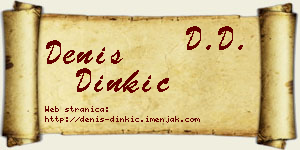 Denis Dinkić vizit kartica